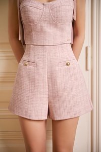 Leonor High Waist Shorts in Tea Rose