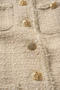 Rhea Tailored Vest Top in Beige