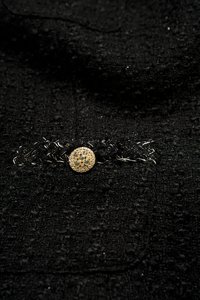 Rhea Tailored Vest Top in Classic Black