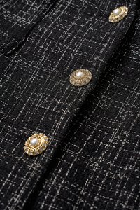 Sloane Tailored Tweed Blazer in Black