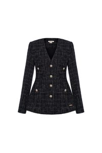 Sloane Tailored Tweed Blazer in Black