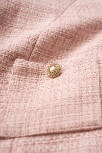 Sloane Tailored Tweed Blazer in Tea Rose