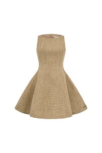 Vera Padded Flare Mini Dress in Macchiato