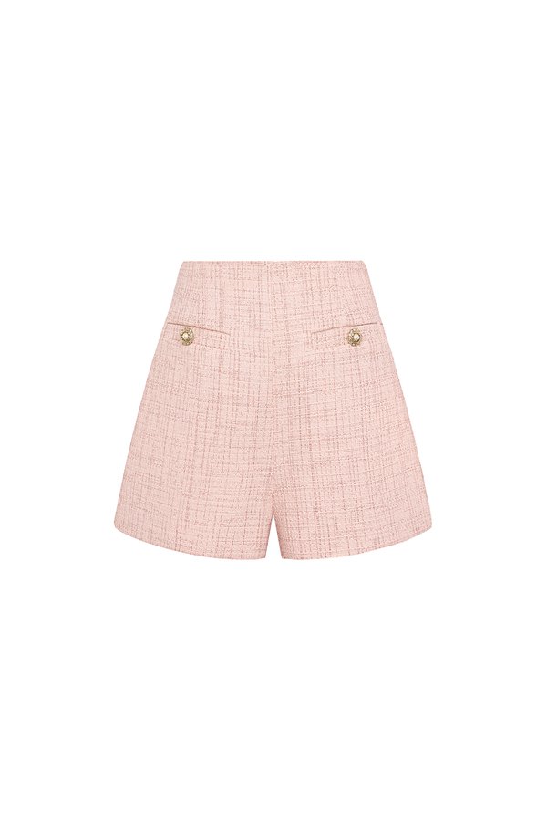 Leonor High Waist Shorts in Tea Rose