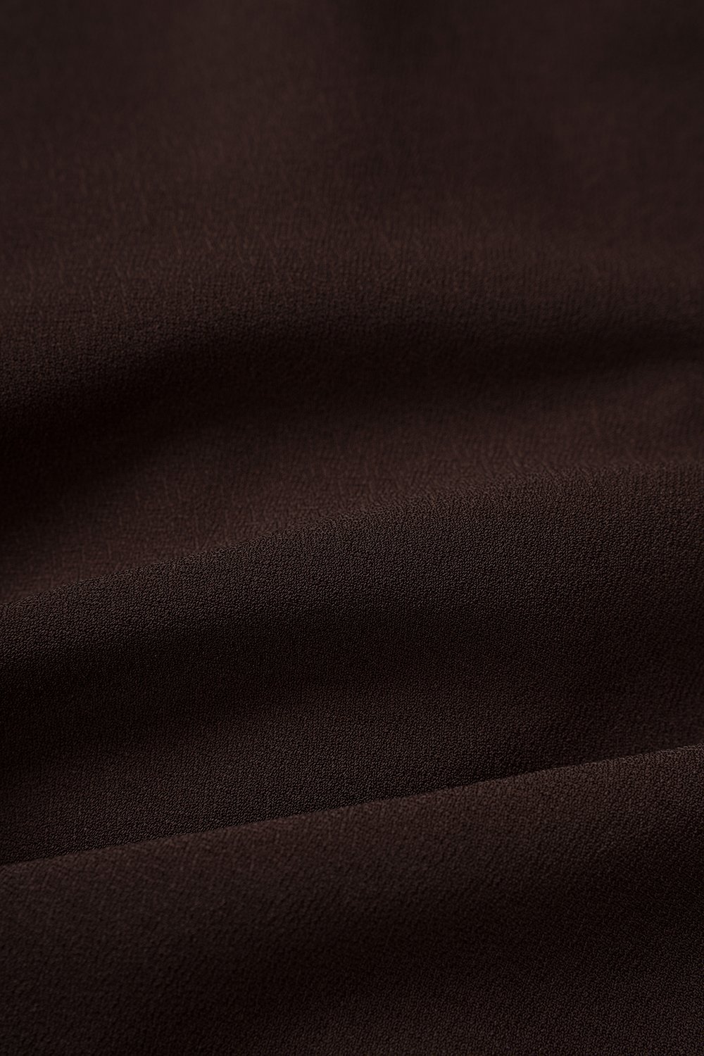 Gaia Padded Asymmetrical Ruched Midi Dress in Chocolate