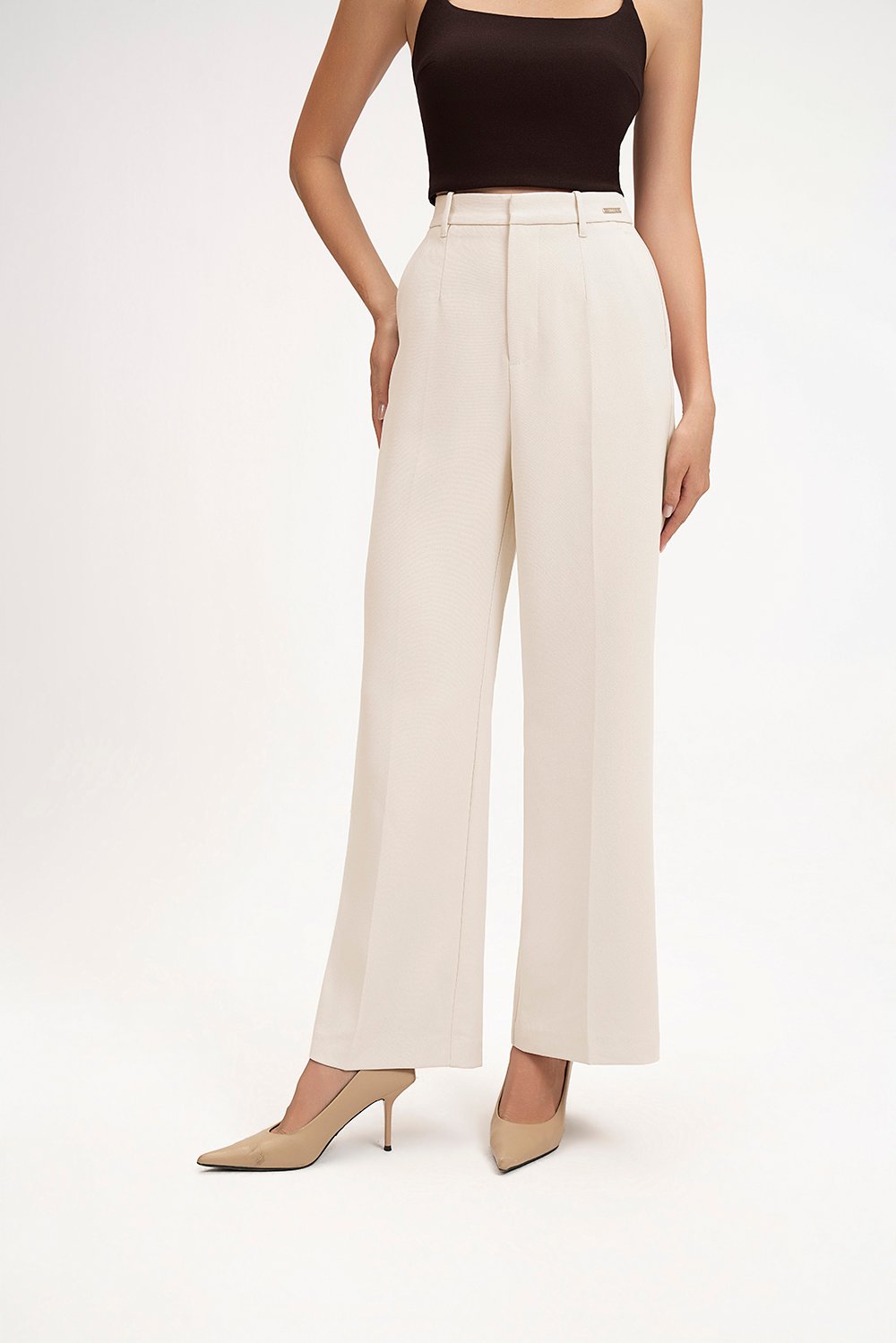Laken Straight Pants in Ivory