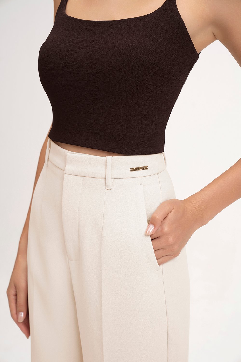 Laken Straight Pants in Ivory