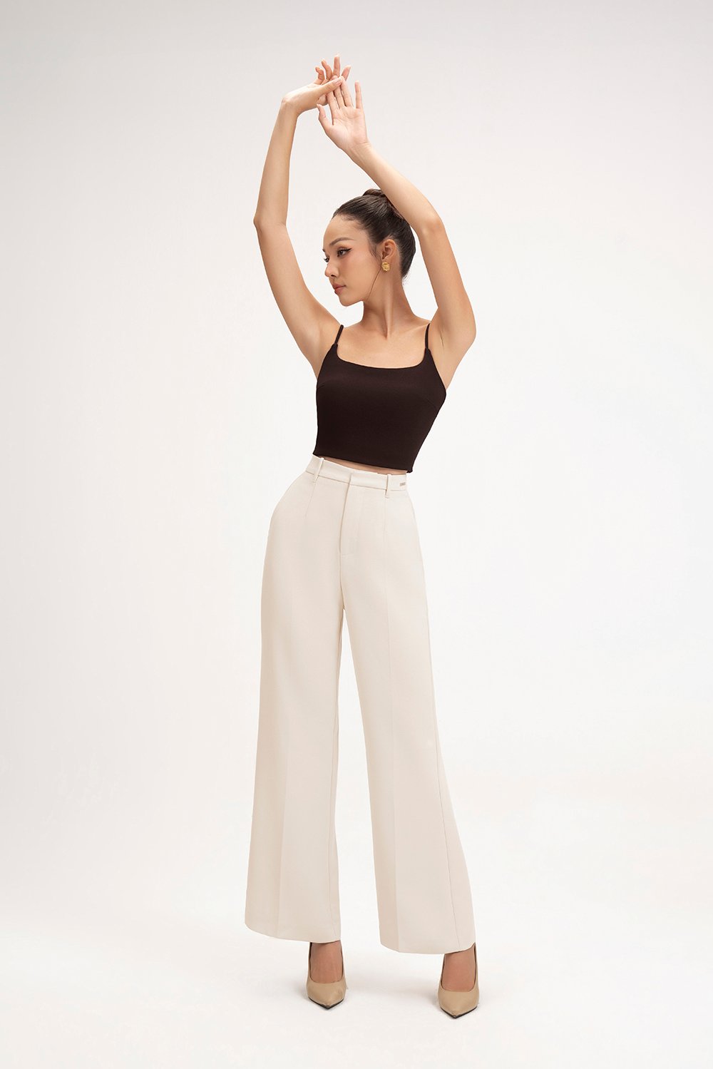 Laken Straight Pants in Ivory