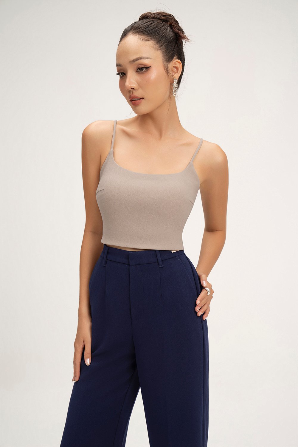 Laken Straight Pants in Navy Blue