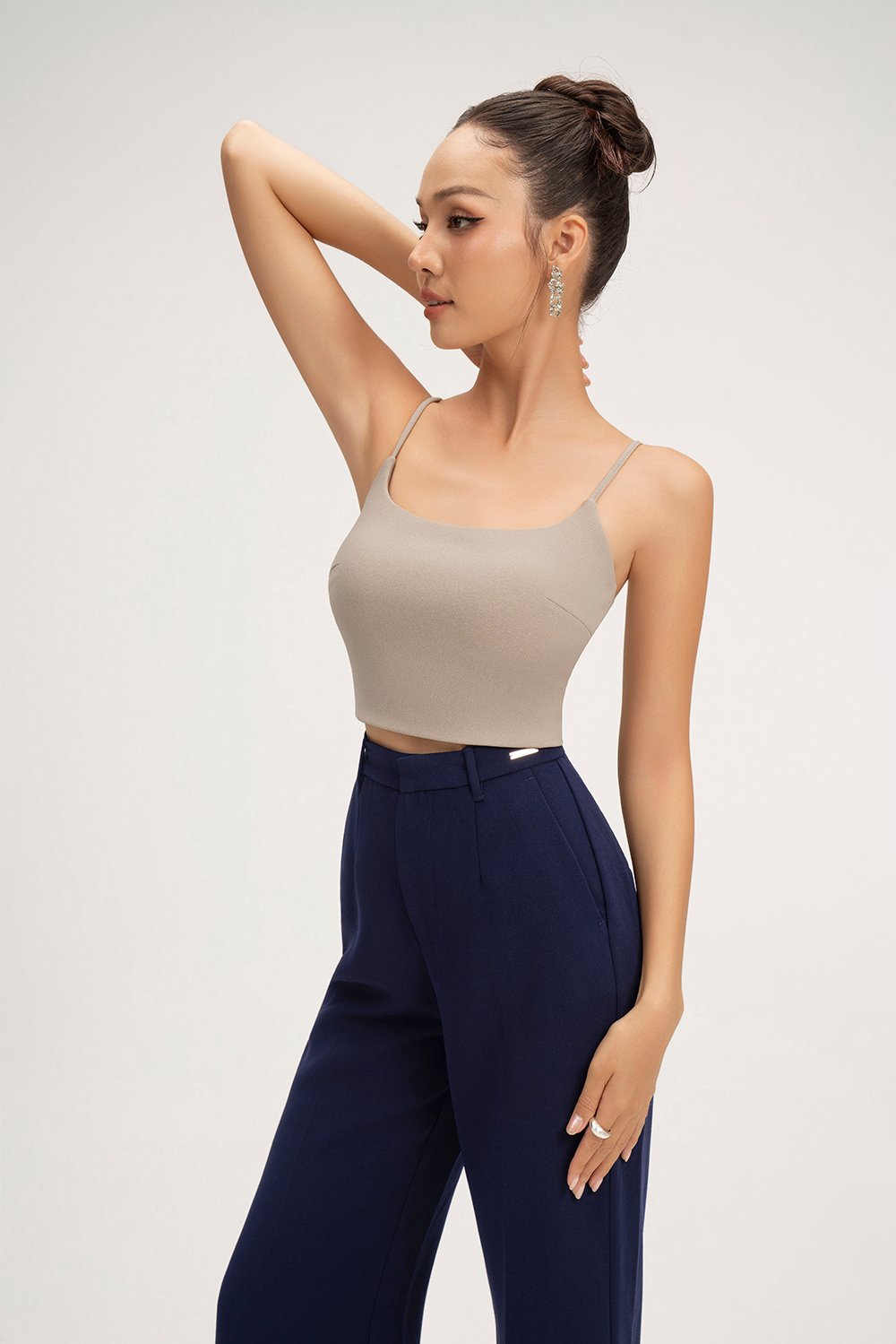 Laken Straight Pants in Navy Blue