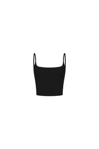Clea Spaghetti Padded Crop Top in Classic Black