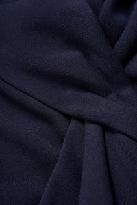 Elaine Padded Asymmetrical Twist Top in Navy Blue