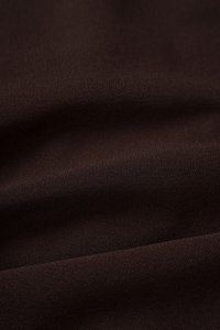 Gaia Padded Asymmetrical Ruched Midi Dress in Chocolate