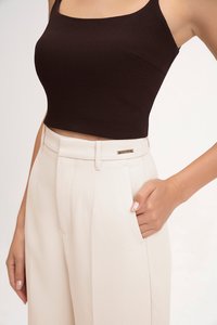 Laken Straight Pants in Ivory