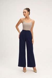 Laken Straight Pants in Navy Blue