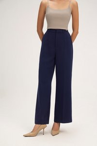 Laken Straight Pants in Navy Blue