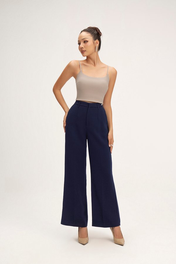 Laken Straight Pants in Navy Blue