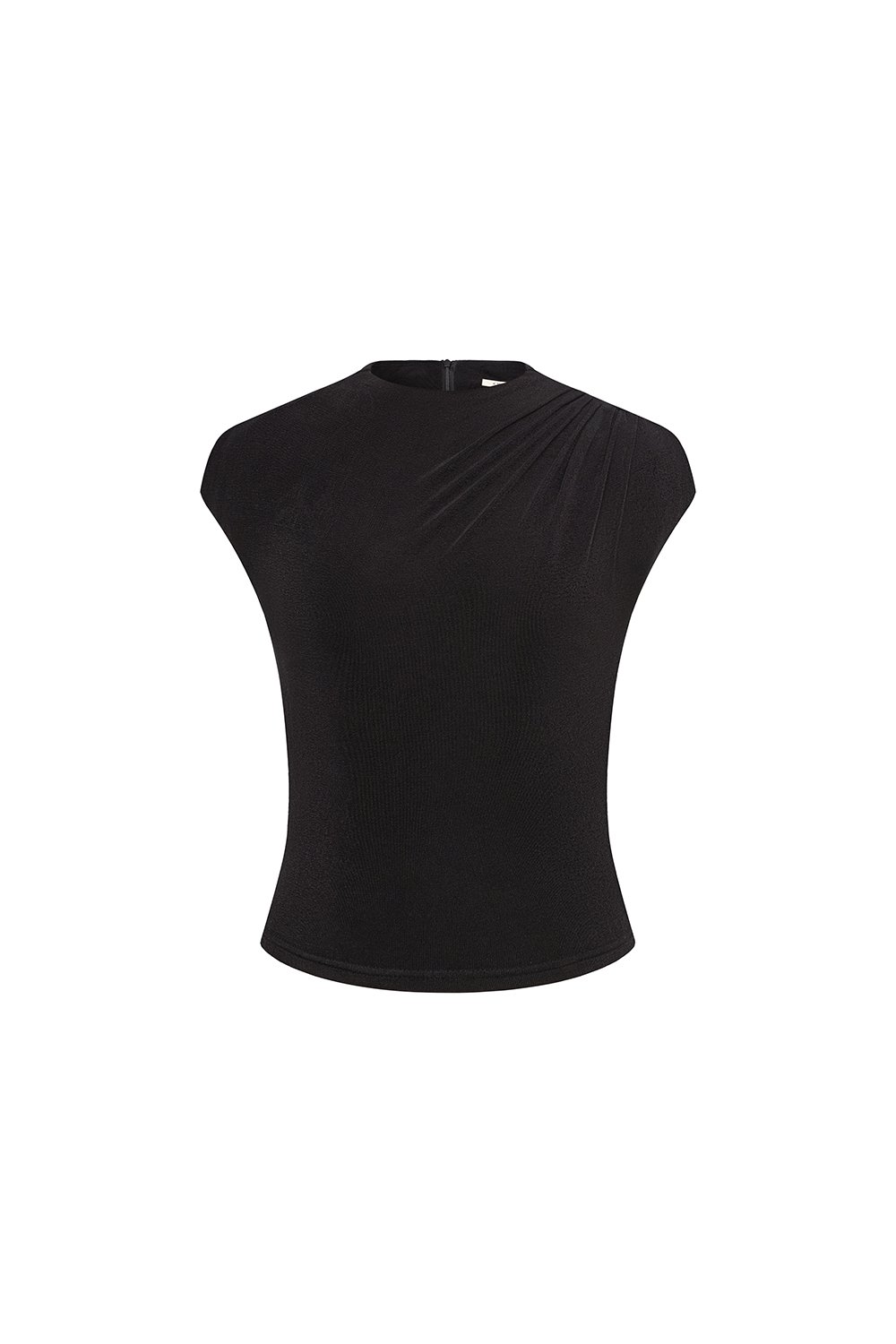 Emory Drape Cap Sleeves Top in Classic Black