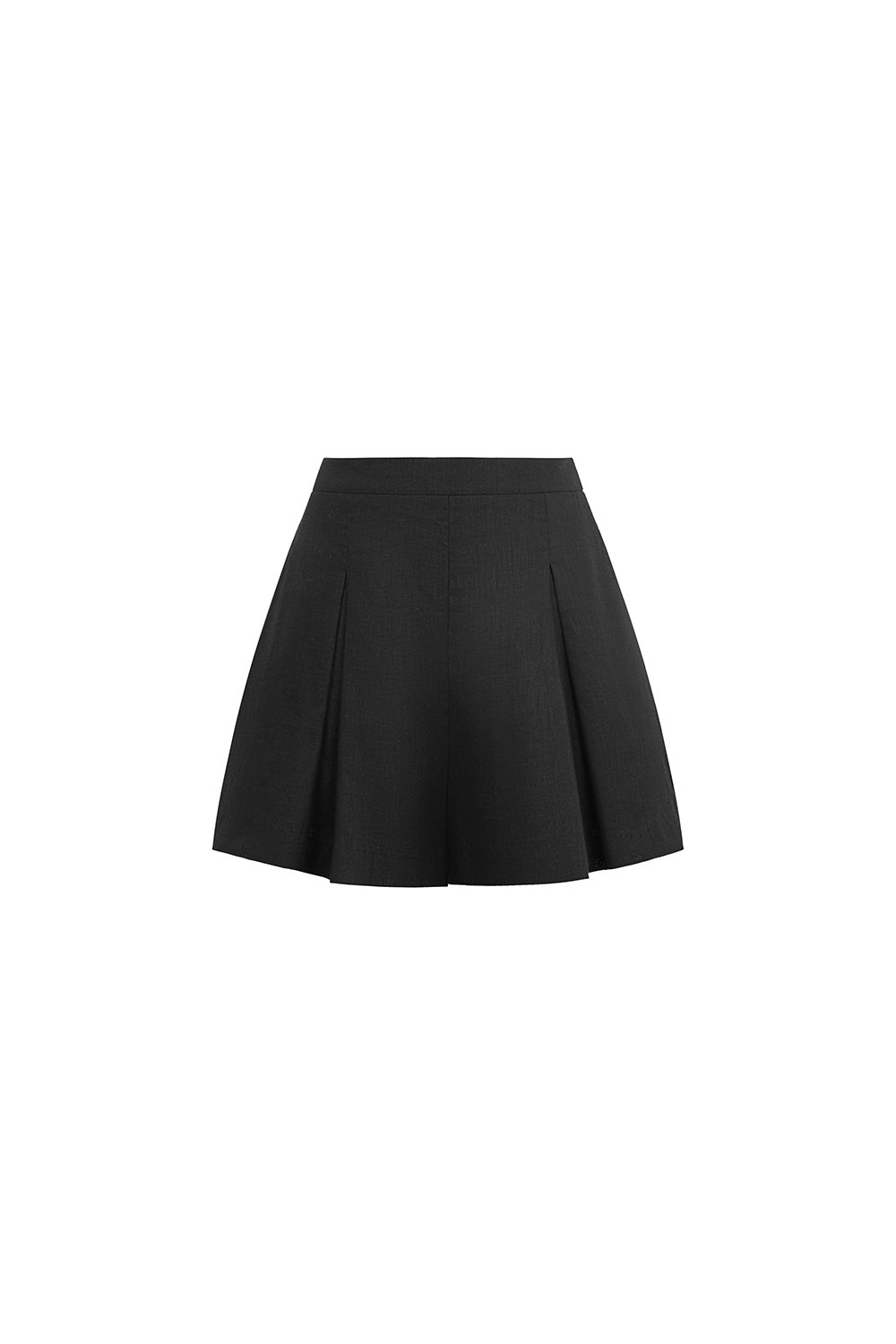 Riven High Waist Flare Shorts in Classic Black