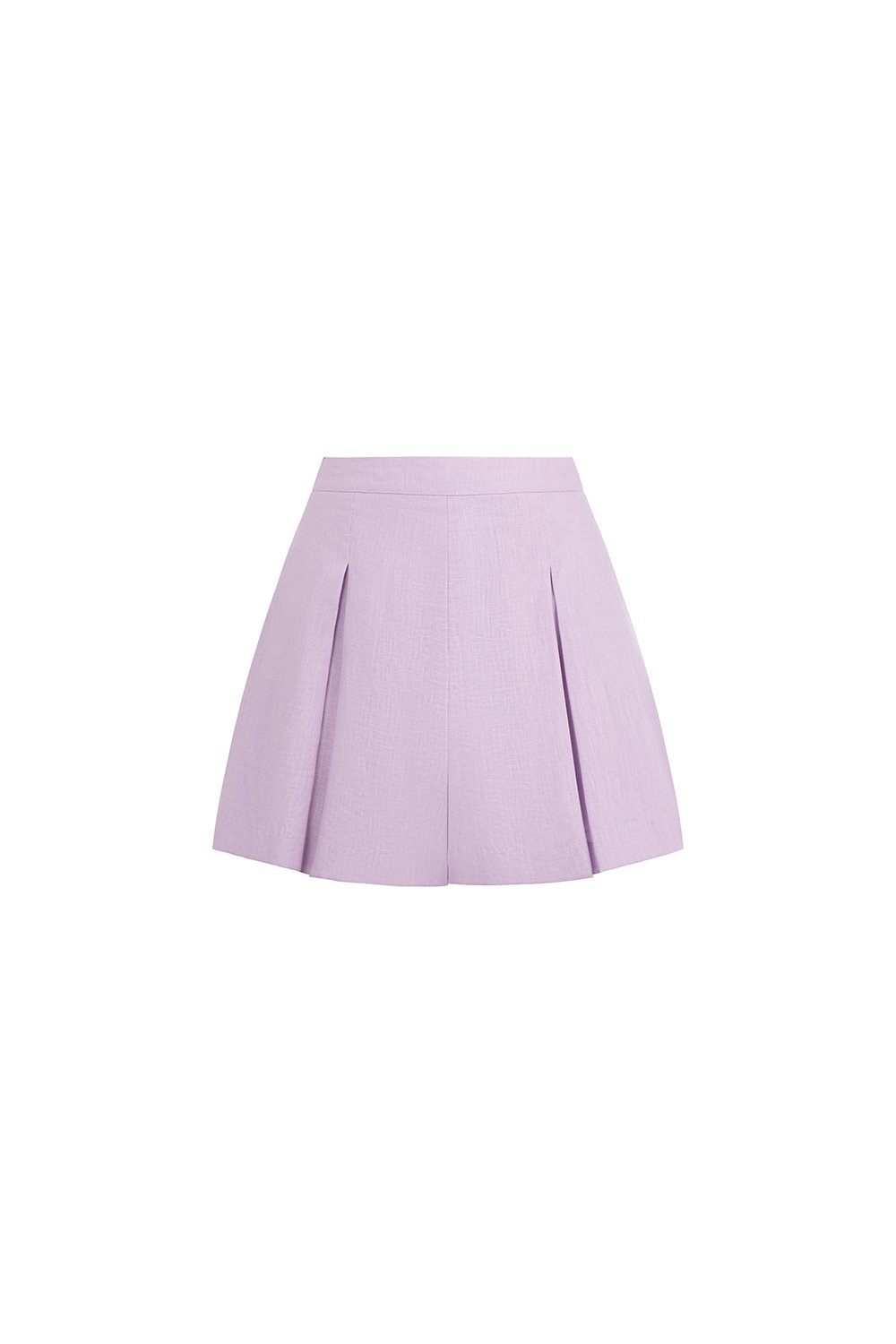 Riven High Waist Flare Shorts in Lavender