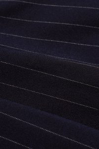 Jodin High Waist Pinstripe Pleated Wide Pants in Navy Pinstripe