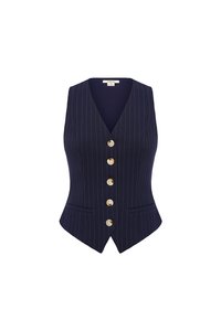 Victoria Pinstripe Vest Top in Navy Pinstripe