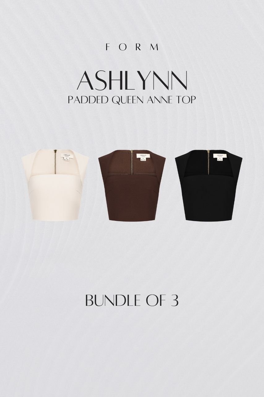 Ashlynn Padded Queen Anne Top Bundle of 3