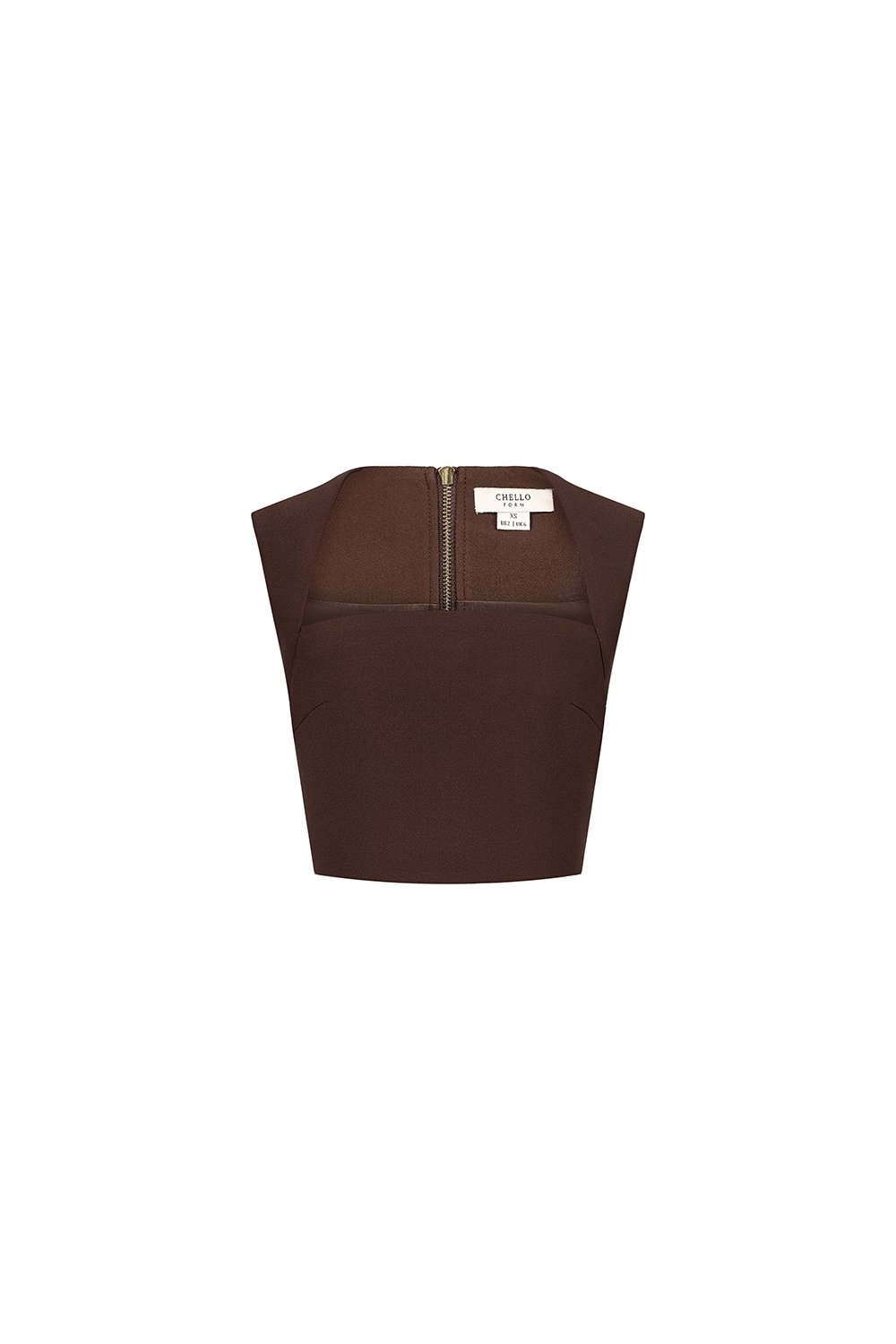 Ashlynn Padded Queen Anne Top in Chocolate