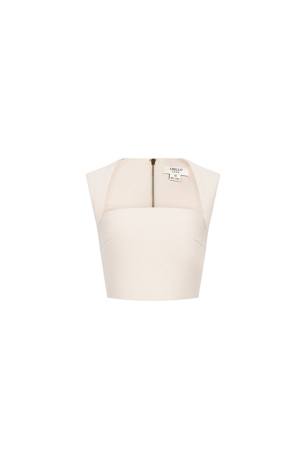 Ashlynn Padded Queen Anne Top in Ivory
