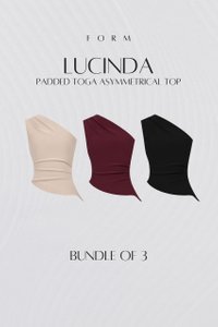 Lucinda Padded Toga Asymmetrical Top Bundle of 3