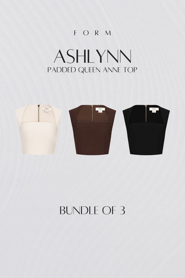 Ashlynn Padded Queen Anne Top Bundle of 3