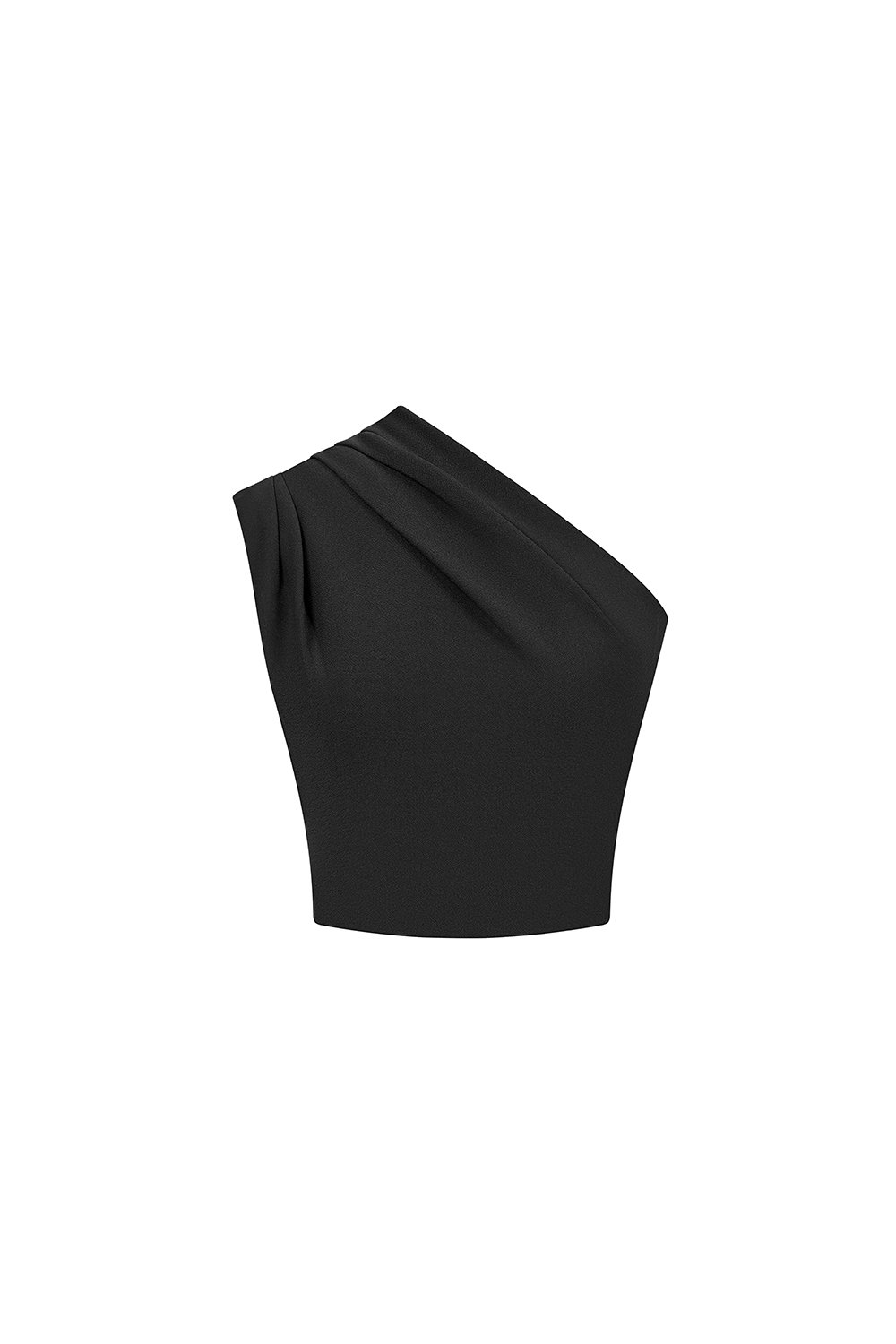 Matilda Padded Asymmetrical Toga Top in Classic Black