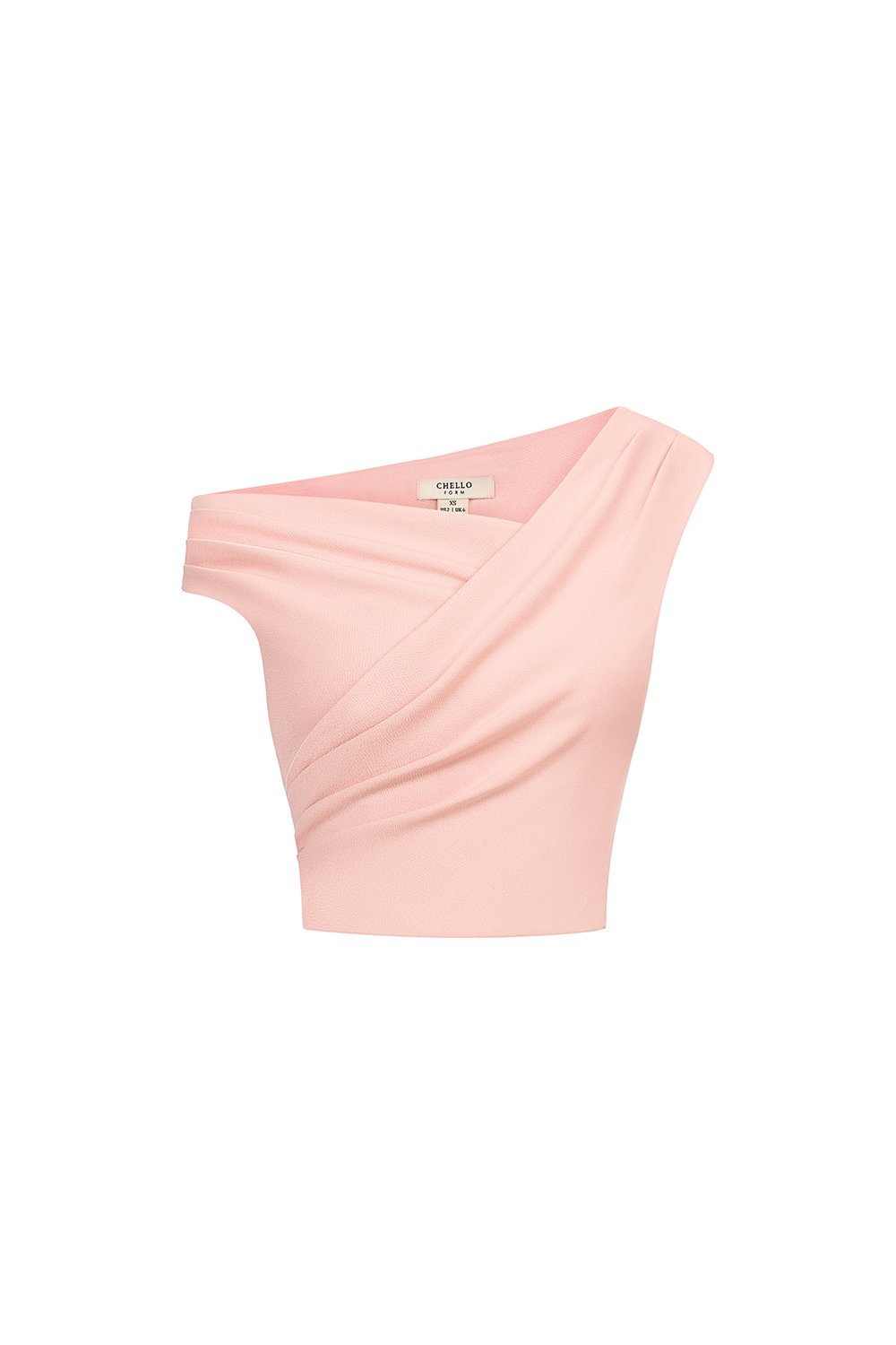 Rachel Padded Asymmetrical Wrap Top in Ballet Pink