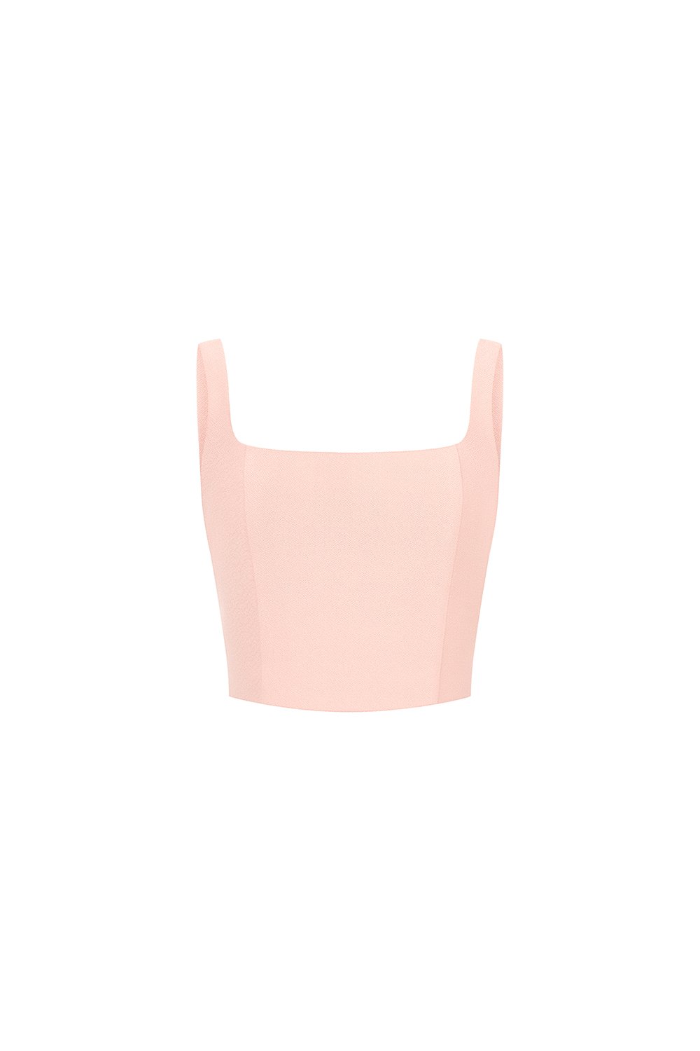 Sienne Padded Square Neck Crop Top in Ballet Pink