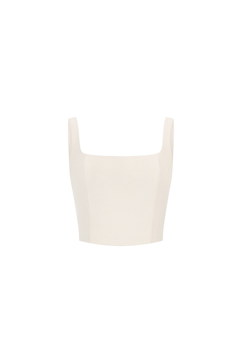 Sienne Padded Square Neck Crop Top in Ivory