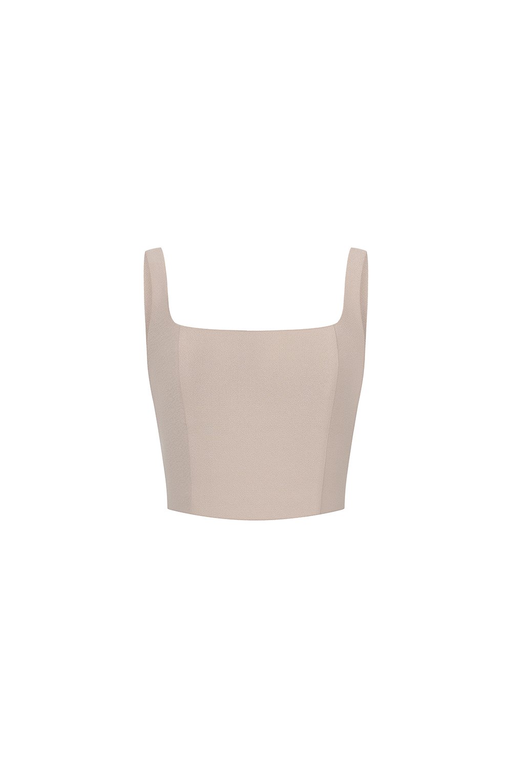 Sienne Padded Square Neck Crop Top in Stone