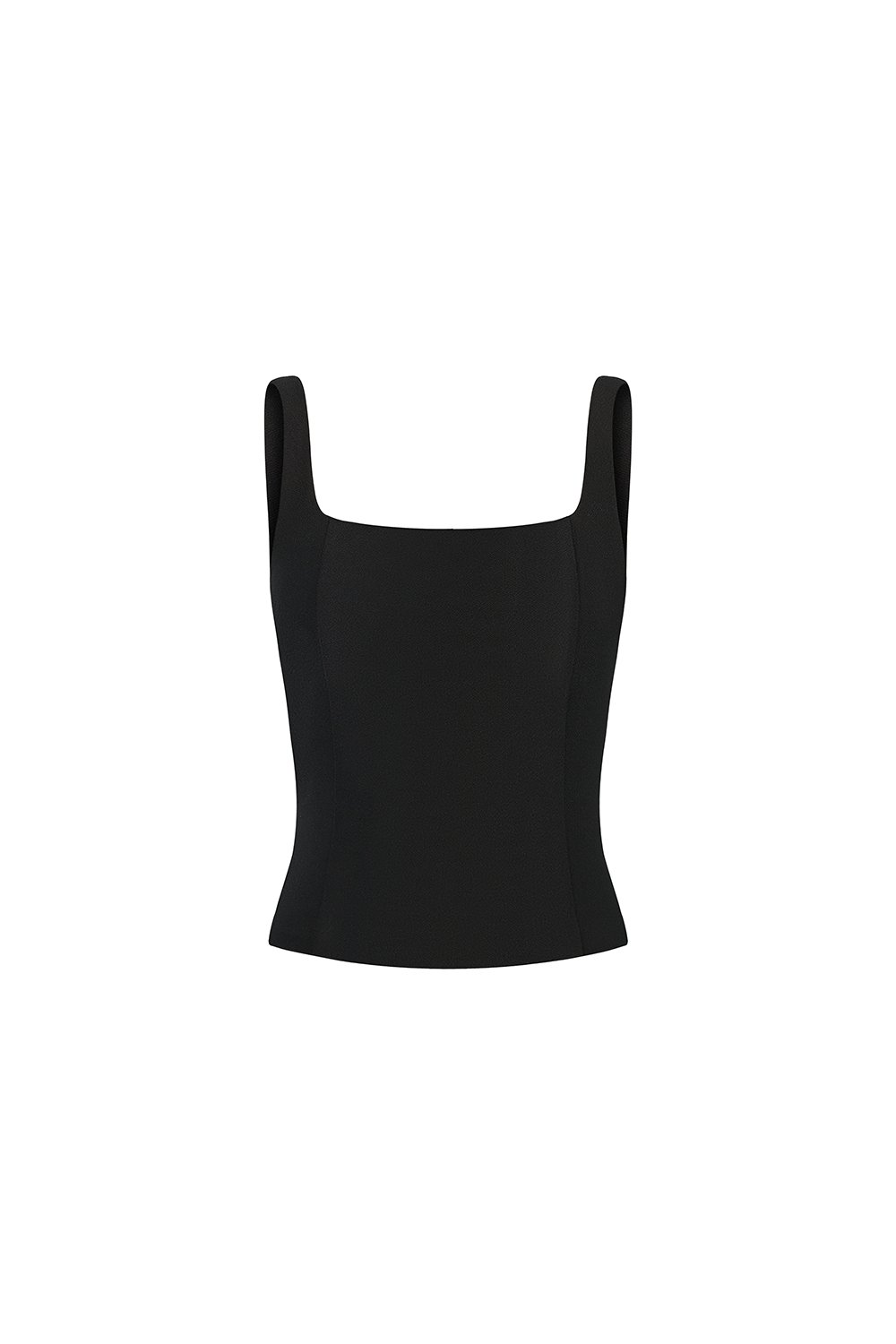 Sienne Padded Square Neck Regular Top in Classic Black