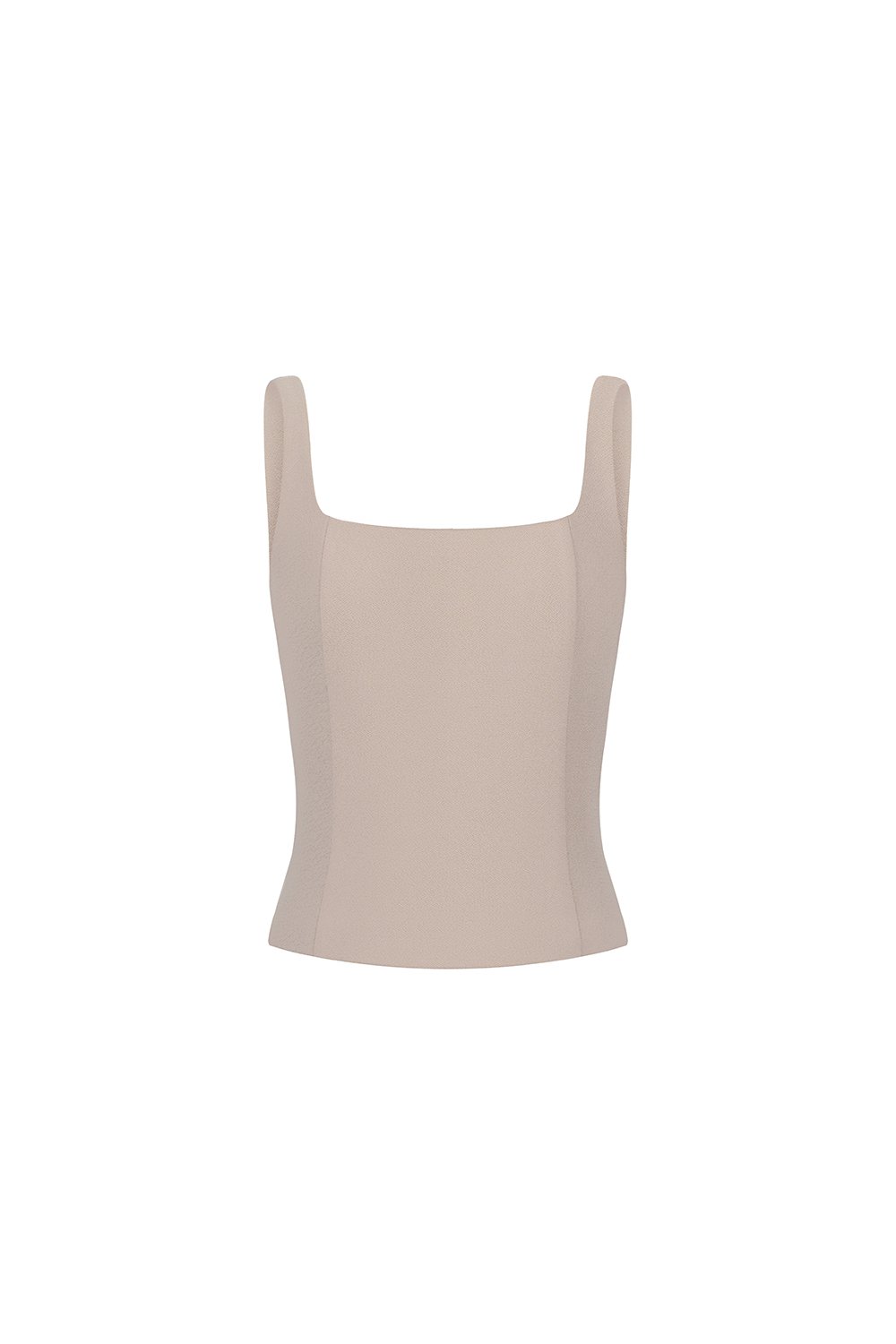 Sienne Padded Square Neck Regular Top in Stone