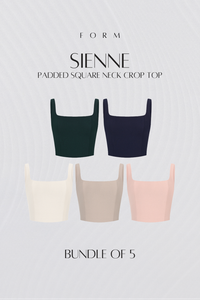 Sienne Padded Square Neck Crop Top Bundle of 5