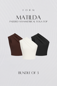 Matilda Padded Asymmetrical Toga Top Bundle of 3