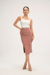 Sienne Padded Square Neck Crop Top in Iconic White