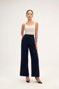 Sienne Padded Square Neck Crop Top in Ivory