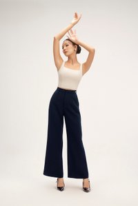 Sienne Padded Square Neck Crop Top in Ivory