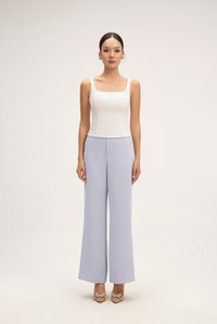 Sienne Padded Square Neck Regular Top in Iconic White