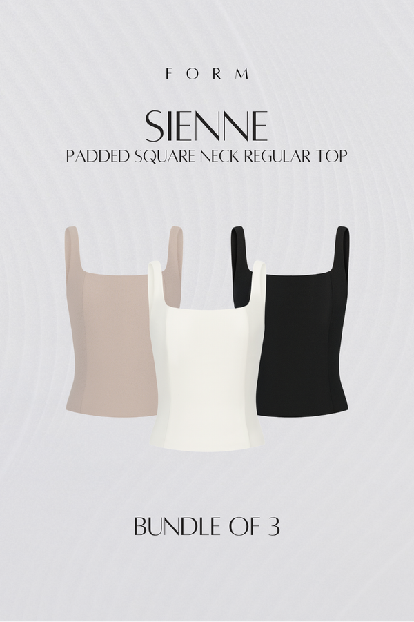 Sienne Padded Square Neck Regular Top Bundle of 3