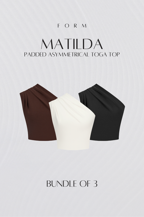 Matilda Padded Asymmetrical Toga Top Bundle of 3