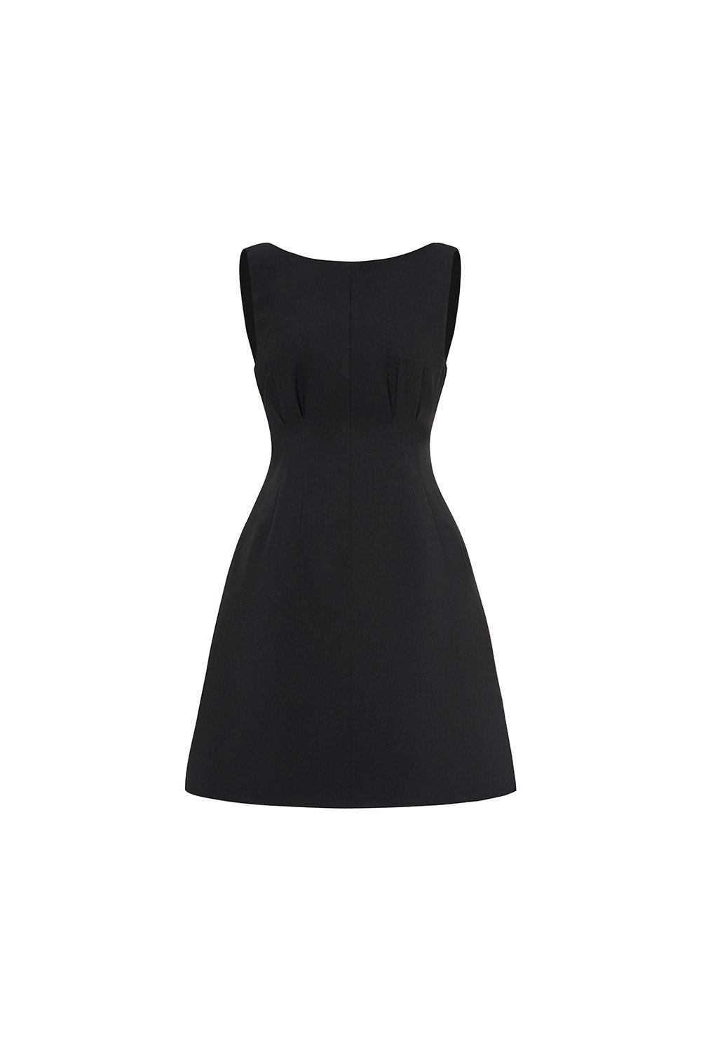 Cyane Padded Mini Dress in Classic Black