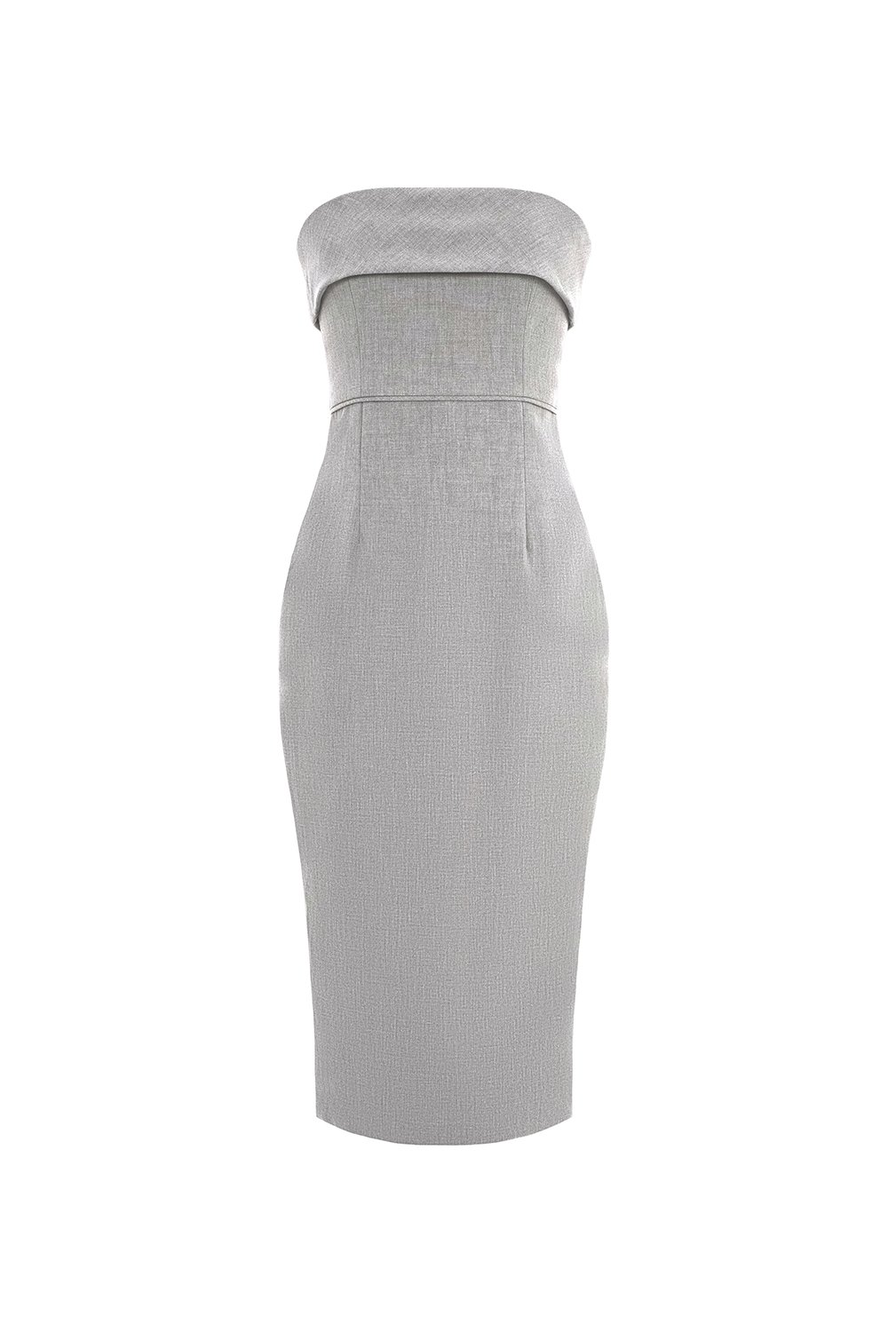 Dianne Padded Tube Pencil Dress in Heathered Grey