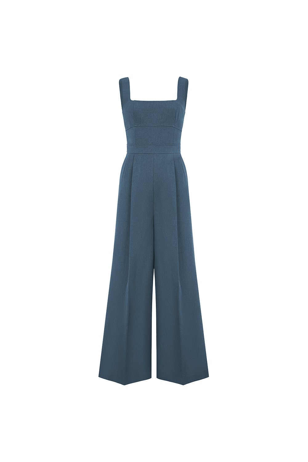 Hilda Padded Palazzo Jumpsuit in Aegean Blue