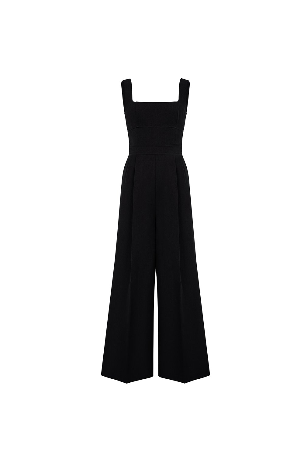 Hilda Padded Palazzo Jumpsuit in Classic Black